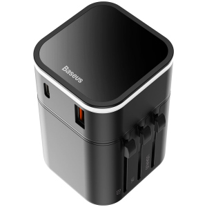 Універсальний зарядний пристрій Baseus Removable 2in1 Universal Travel Adapter Чорний (TZPPS-01) ТОП в Житомире