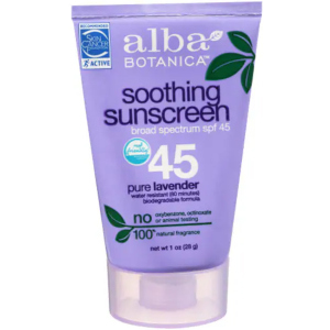 Солнцезащитный лосьон Alba Botanica Лаванда Успокаивающий SPF 45 для взрослых и детей от 6 месяцев 113 г (724742003937) лучшая модель в Житомире