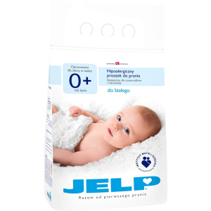 Гіпоалергенний пральний порошок JELP 0+ для білого 4 кг (5720233800042) ТОП в Житомирі