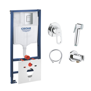 Комплект Grohe инсталляция Rapid SL 38772001 + набор для гигиенического душа со смесителем BauLoop 111042 лучшая модель в Житомире