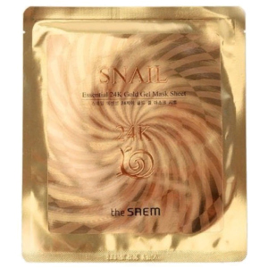 Гелевая маска с муцином улитки и 24К золотом The Saem Snail Essential 24K Gold Gel Mask Sheet 30 г (8806164121108) лучшая модель в Житомире