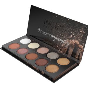 Палітра тіней для повік Ingrid Cosmetics Matt & Glam Nude Of Natural Beauty Професійна 10 відтінків 27 г (5907619823738)