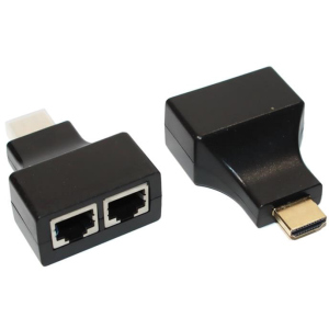 Адаптер Voltronic HDMI-2хRJ-45 Black (YT-SCPE HDMI/2P-30m720P/08516) краща модель в Житомирі