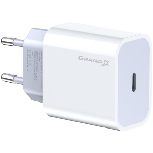 Зарядное устройство Grand-X CH-770 20W PD 3.0 USB-C для Apple iPhone и Android QC 4.0, FCP, AFC (CH-770)