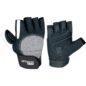 Рукавички тренувальні Sporter Gym Women Fitness Gloves (237.7 A) M Black/White (2009999014638)