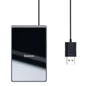 хорошая модель Беспроводное зарядное устройство Baseus Card Ultra-Thin 15W with USB cable 1м (WX01B-01) Black