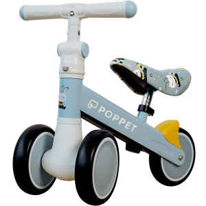Дитячий триколісний беговел-каталка з безшумними колесами POPPET Кіт Бджілка Хані Весняно-Блакитний (PP-1605B) краща модель в Житомирі