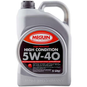 Моторное масло Meguin High Condition SAE 5W-40 5 л (4015838031986) лучшая модель в Житомире