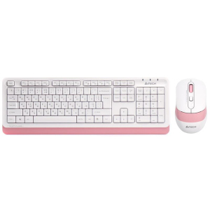 Комплект (клавіатура, миша) бездротовий A4Tech FG1010 White/Pink USB в Житомирі