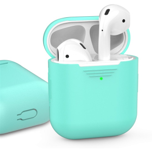 Класичний Силіконовий чохол AhaStyle для Apple AirPods Mint green (AHA-01020-MGR) краща модель в Житомирі