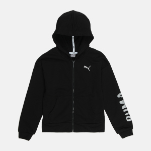 хороша модель Толстовка дитяча Puma Alpha Sweat Jacket 58136601 158-164 см Black (4062451047818)