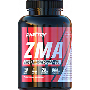Бустер тестостерона Vansiton ZMA (Магний + Цинк + В6) 120 капсул (4820106592188) ТОП в Житомире