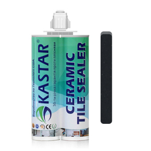 Двокомпонентна епоксидна фуга затірка Kastar Ceramic Tile Sealant Black Pearl/Чорний, 400мл. краща модель в Житомирі