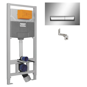 IMPRESE комплект інсталяції для унітазу 3в1 (інсталяція, кріплення, клавіша хром PAN) краща модель в Житомирі