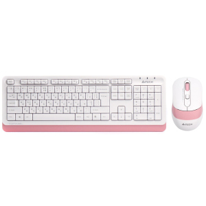 Клавиатура и мышь A4Tech FG1010 беспроводные White/Pink ТОП в Житомире