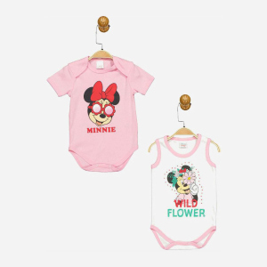 Боді Disney Minni Mouse MN17331 86-92 см 2 шт Біло-рожеве (8691109875174) в Житомирі