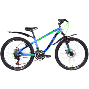 Велосипед Discovery FLIPPER AM DD 24" 13" 2021 Синьо-зелений з чорним (RET-DIS-24-049) ТОП в Житомирі
