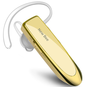 Гарнитура Bluetooth New Bee LC-B41 Gold + чехол