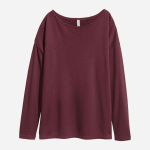 Жіночий лонгслів H&M 4383336-ACXF L Сливовий (DD3000003124533) краща модель в Житомирі