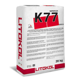 Клей на цементній основі Litokol SUPERFLEX K77 20кг (K77G0020) Сірий в Житомирі