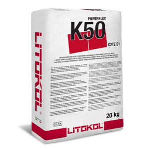 Клей на цементній основі Litokol POWERFLEX K50 20кг (K50G0020) Сірий ТОП в Житомирі