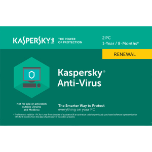 Kaspersky Anti-Virus 2020 продовження ліцензії на 1 рік для 2 ПК (скретч-картка) ТОП в Житомирі