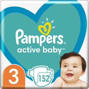 Підгузки Pampers Active Baby Розмір 3 (Midi) 6-10 кг 152 шт (8001090951533) ТОП в Житомирі