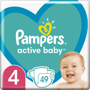 Підгузки Pampers Active Baby Розмір 4 (Maxi) 9-14 кг 49 шт (8001090949851) краща модель в Житомирі