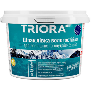 Шпаклівка вологостійка TRIORA Акрилова 8 кг Біла (4823048024489) в Житомирі