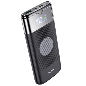 Powerbank Hoco 10000mAh с беспроводной зарядкой для iPhone/Android 18W/3A, QC/PD black лучшая модель в Житомире