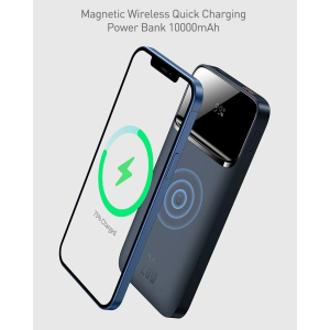 Павербанк Baseus Magnetic wireless Quick Charge 10000mAh 20W для iPhone 12|12 Pro|Max|Watch| AirPods| iPad| Samsung| Xiaomi| Huawei| Lenovo| Oppo| Meizu надежный