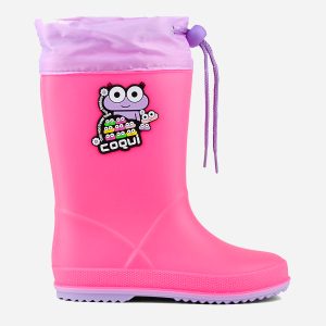 хороша модель Гумові чоботи Coqui Rainy Collar frog 8508 25 Рожеві (8595662035016)