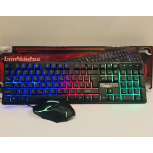 Клавиатура с подсветкой LED и мышка комплект UKC KEYBOARD HK-6300