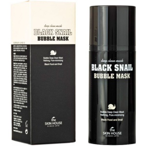 Маска The Skin House кислородная с улиткой и древесным углем Black Snail Bubble Mask 100 мл (8809080823217) лучшая модель в Житомире