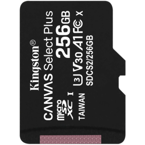 Kingston microSDXC 256GB Canvas Select Plus Class 10 UHS-I U3 V30 A1 (SDCS2/256GBSP) лучшая модель в Житомире