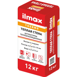 Штукатурка ilmax thermo тепла стіна 3D цементно-відома біла 12 кг. 884489