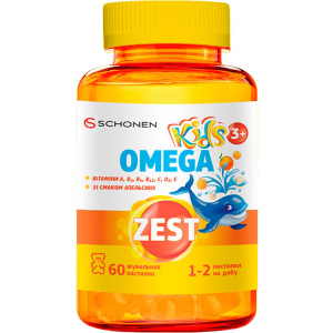 Зест ZEST Kids Omega Вітаміни №60 жувальних платівок (000001226) ТОП в Житомирі