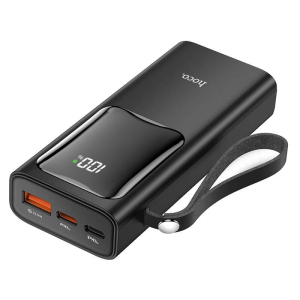 Павербанк Hoco Power Bank 10000mAh Quick Charge J41 Pro|1USB/Type-C/Lightning, PD/QC, 22.5W, 3A| black надежный