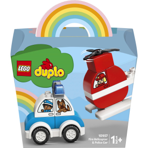 Конструктор LEGO DUPLO My First Пожежний вертоліт та поліцейська машина 14 деталей (10957)