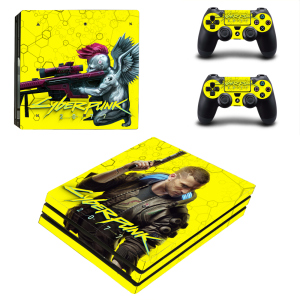 Виниловые наклейки на PS4 PRO и Dualshock Cyberpunk 2077 Sony PlayStation 4 Pro Custom Skin Playsole Vinyls (PV1001) лучшая модель в Житомире