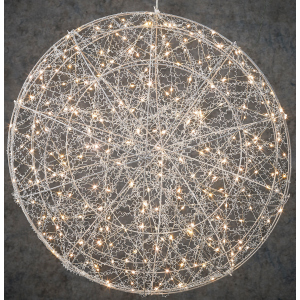 Шар декоративний Luca Lighting мерцающий диаметр 60 см 320 led Серебристый (8718861660982) надежный