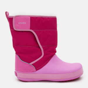 Чоботи Crocs Kids Lodge Point Snow Boot K 204660-6LR-J4 36-37 Рожеві (191448212930_9001046483506) в Житомирі