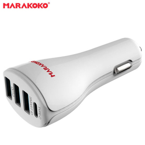 купити Автомобільний зарядний пристрій MARAKOKO MAC3 4 порти USB Quick Charge 3.0 3A White - Біле