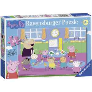 Пазл Ravensburger Свинка Пеппа у Школы 35 элементов (4005556086276) надежный