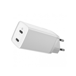 Зарядний пристрій Baseus GaN2 Lite (2USB) 65W White (CCGAN2L-E02)