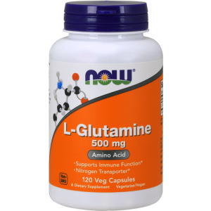Амінокислота Now Foods L-Глютамін 500 мг 120 гелевих капсул (733739000927) в Житомирі