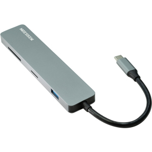 купить USB-хаб Mission Aluminum Type-C + Type-A + HDMI 4K + MicroSD + SD Space Gray (MSH-Hub2с)