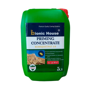 >Priming Concentrate 1:9 Невимивний антисептик для дерев'яних кроквяних систем Bionic-House 5л Коричневий ТОП в Житомирі