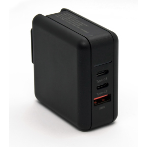 Зарядна станція HQ-Tech 65W GaN Global Travel Charger, 3-Port USB, PD, 65W, AC220V, Black, Box краща модель в Житомирі