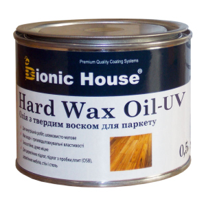 Олія для підлоги з твердим воском та УФ-фільтром HardWax Oil UV 0,5л Безбарвний краща модель в Житомирі